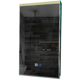 Specchio LED Verticale | Pulsanti touch | Funzione anti-appannamento | Luce bianca calda - Reyze Serie Edge Modello 5